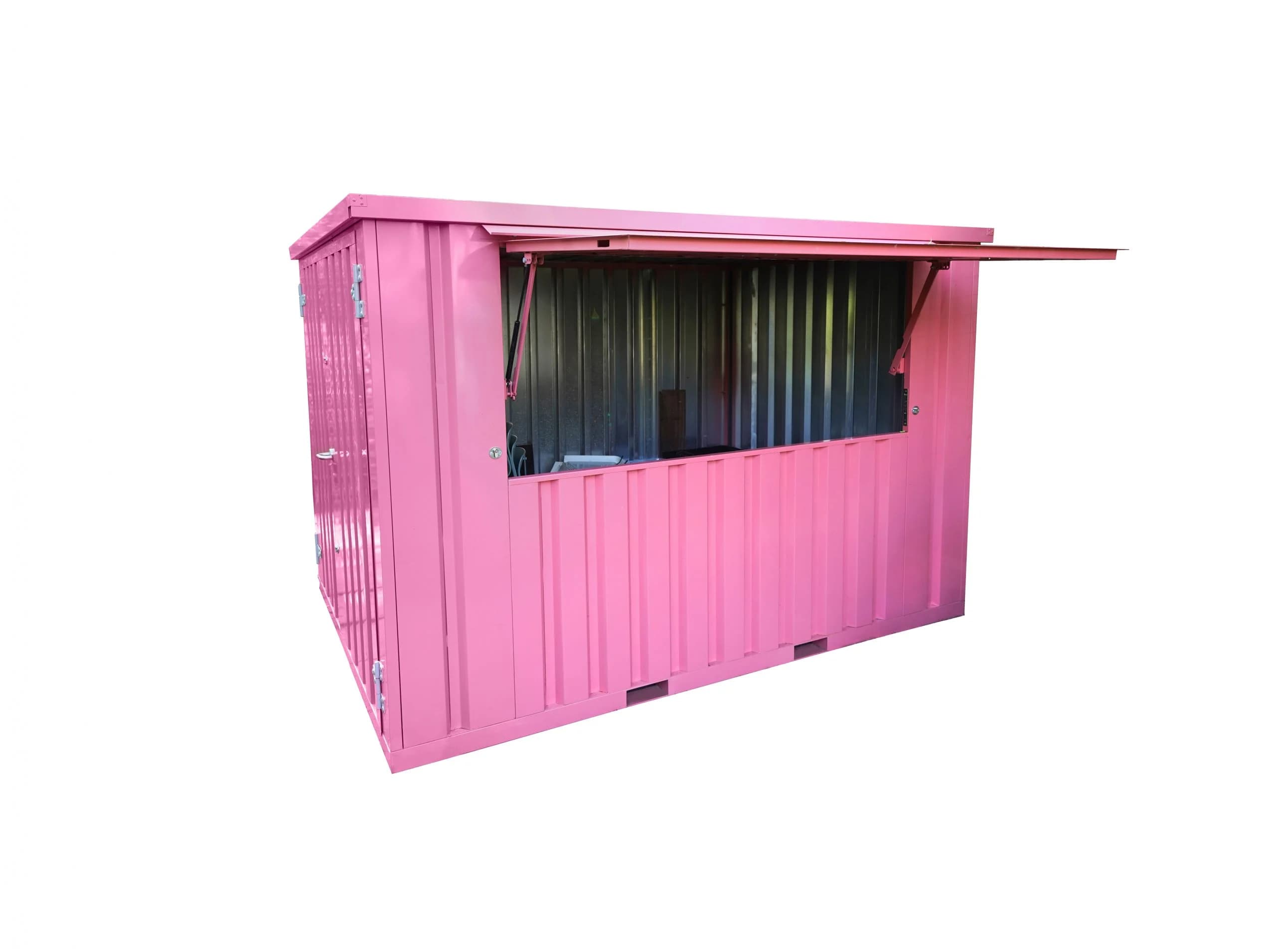 Zerlegbarer Bar Container XL 3×2 m Rosa RAL 3015
