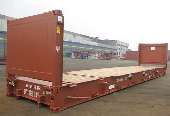 Seecontainer 40 Fuß Flat Rack „Cargo Worthy" (CW) Gebraucht