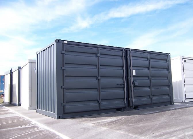 Container 15′ Open Side Lagerung