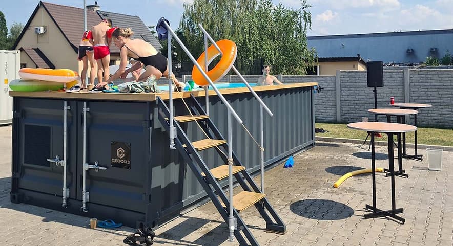 Pool Container 6,2m x 2,5m sofort einsatzbereit, Komfort-Paket