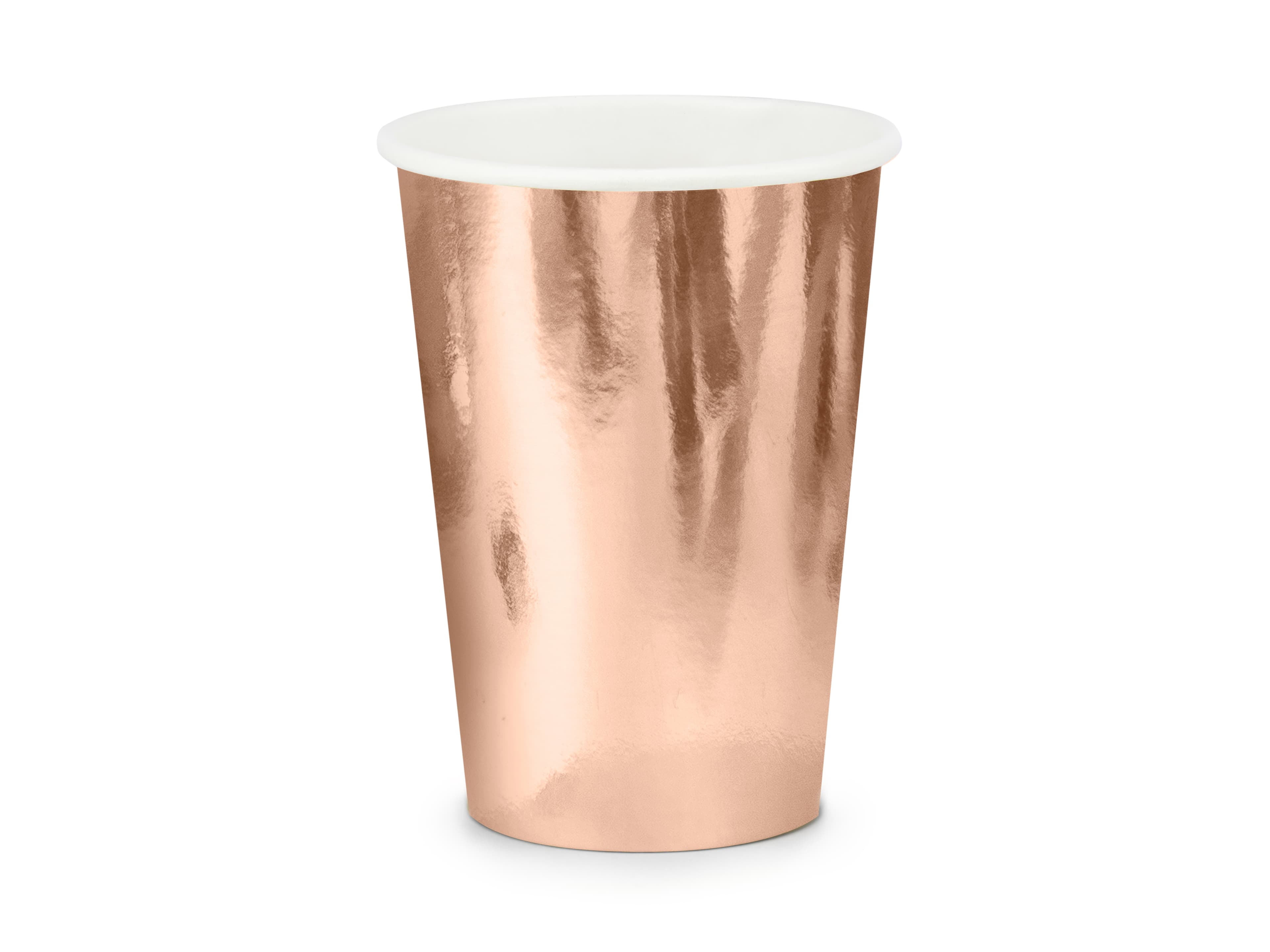 Lot de 6 gobelets or rose