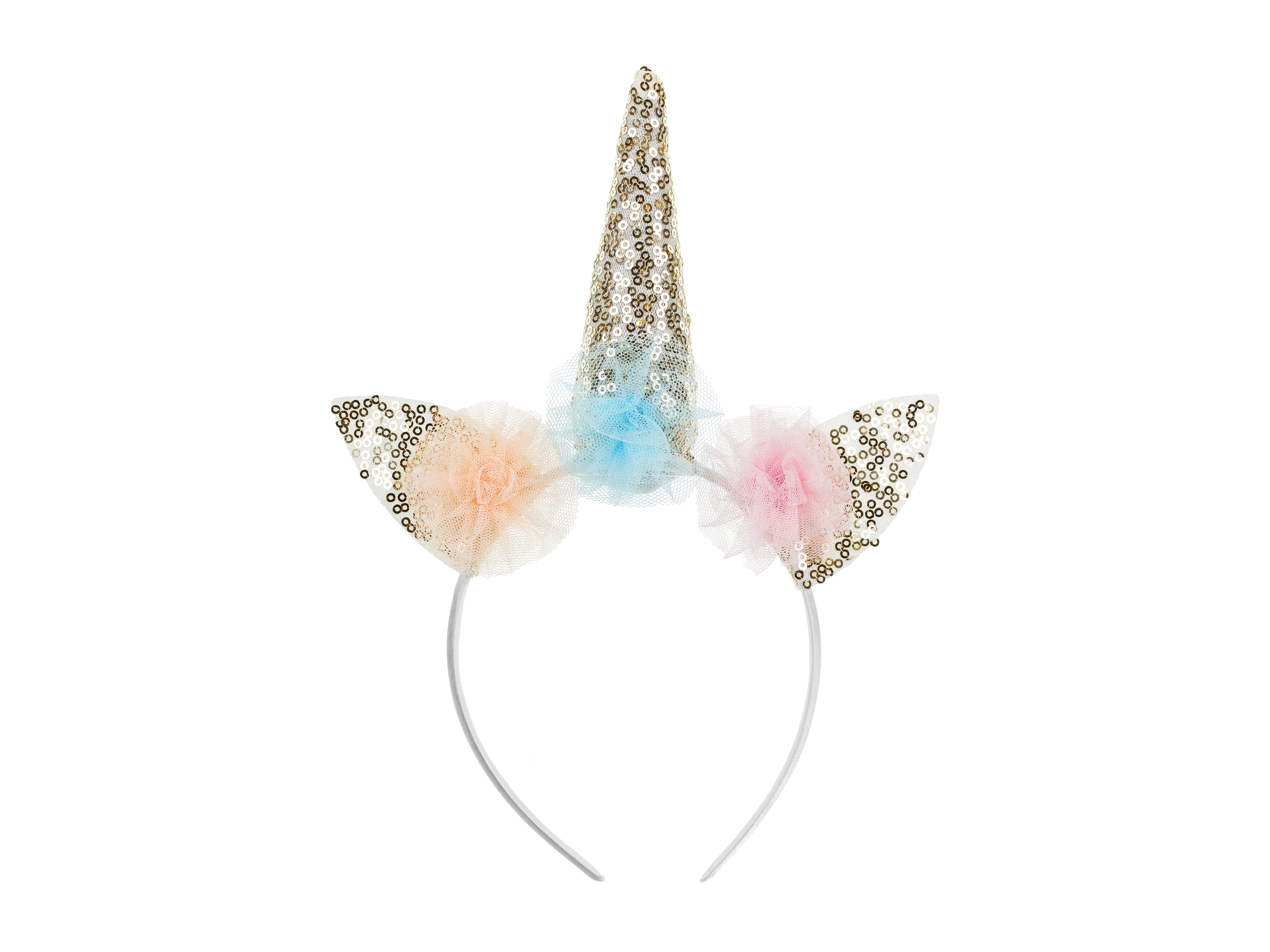 Serre-tête corne de licorne avec paillettes