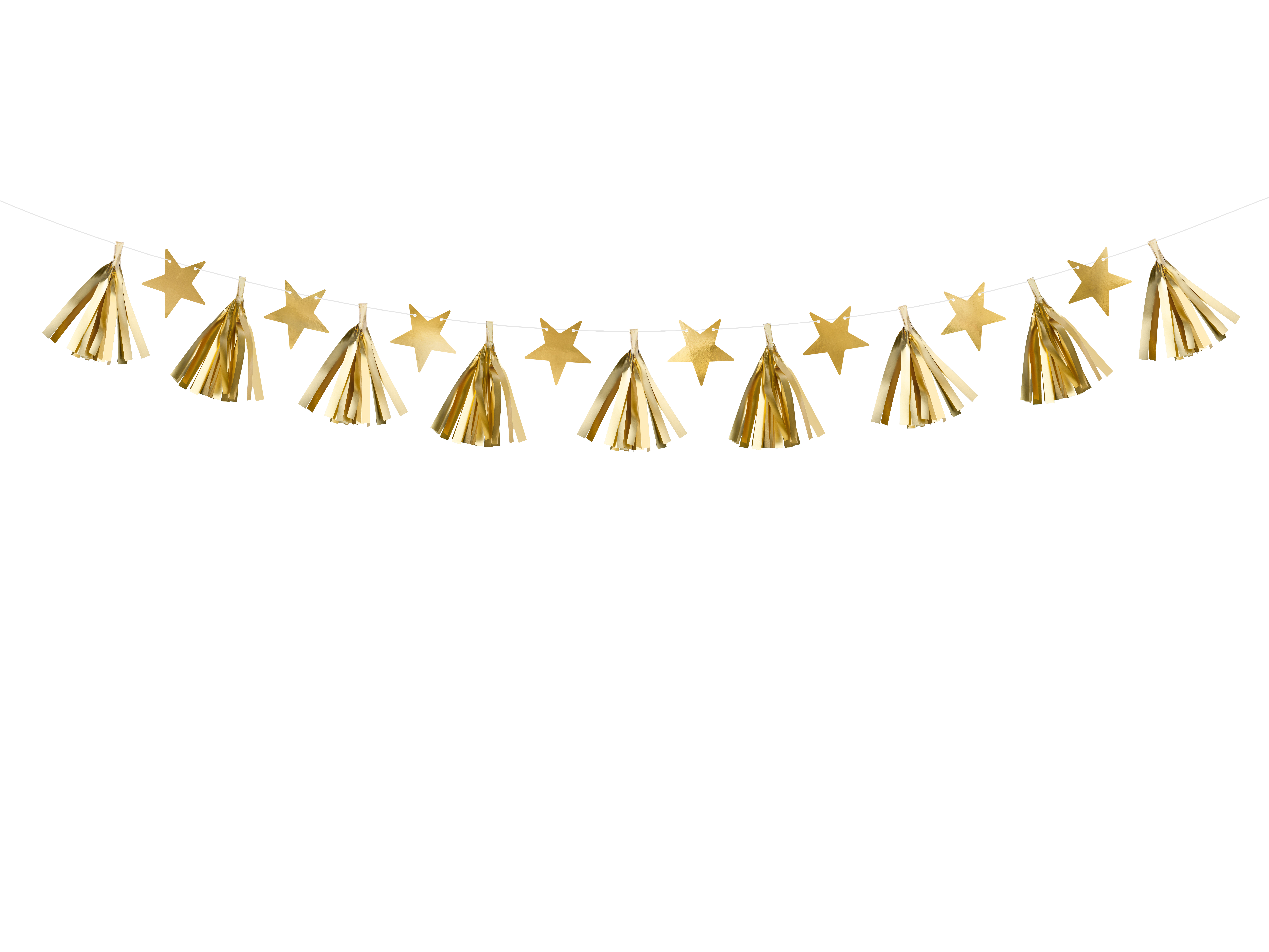 Guirlande en papier Étoiles, or