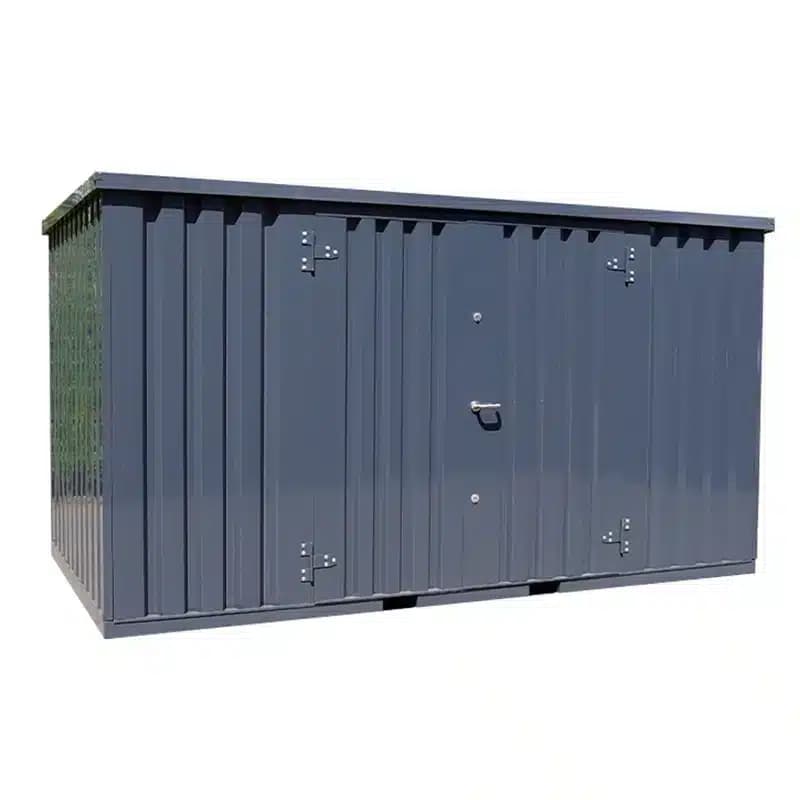 Lagercontainer 4 x 2 m Doppeltür Lange Seite Anthrazit RAL 7016