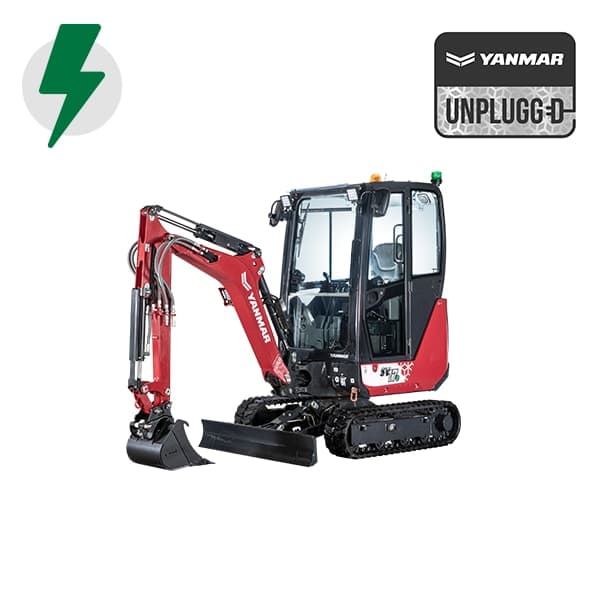 Elektrischer Minibagger Yanmar SV17e gebraucht | 9 Betriebsstunden | Zubehör Ink