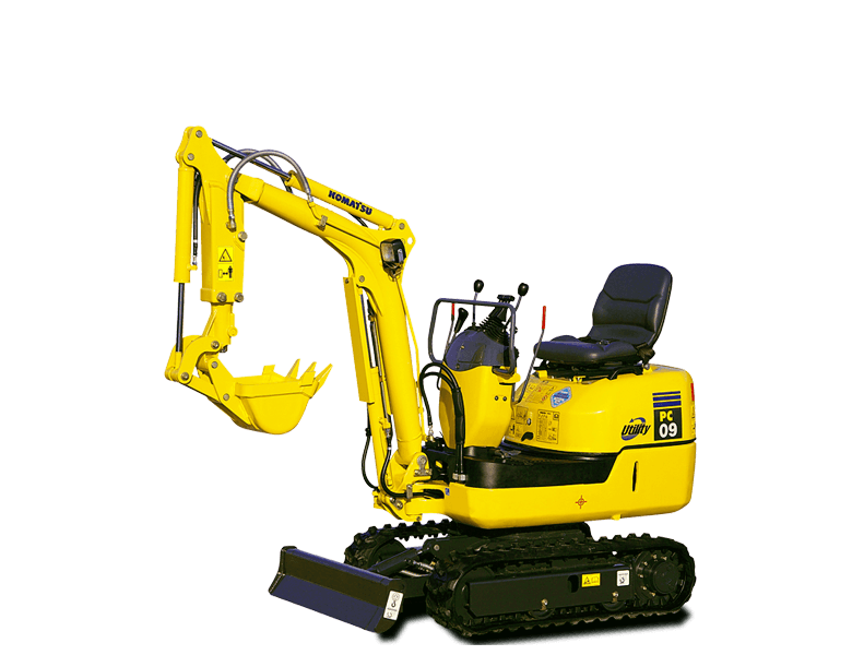 Minibagger Komatsu PC09-1 gebraucht | 55 Betriebsstunden | Zubehör Inklusive