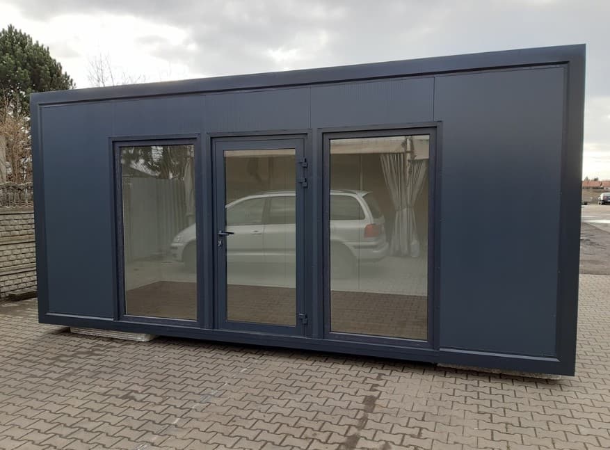 Conteneur de Bureau 18 m² avec WC et Kitchenette – Module 6 × 3 m