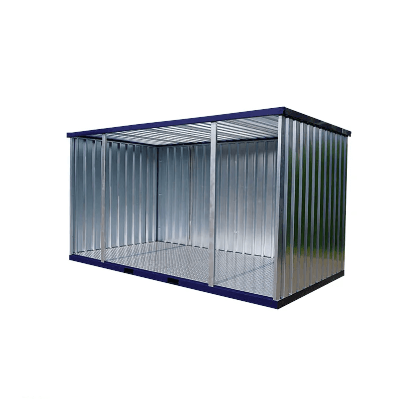 Gartenschuppen 4 x 2 m offen auf der langen Seite 16ft RAL5011