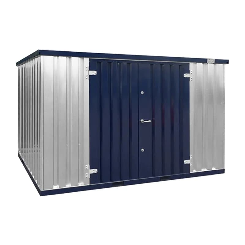 Zerlegbarer Container Stahlblau 3 x 2 m – mit Doppeltür