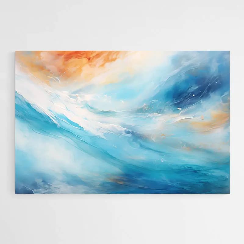 Tableau Mer Abstrait Tableau monté sur châssis 80x120