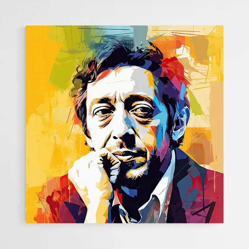 Tableau Serge Gainsbourg Tableau monté sur châssis 80x80