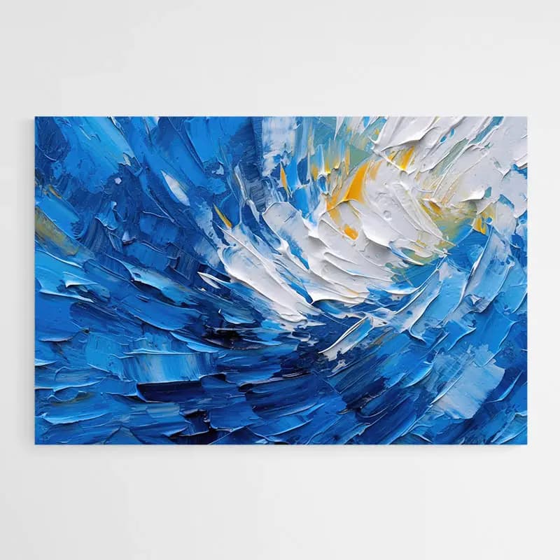 Tableau Abstrait Bleu Tableau sur aluminium 80x120