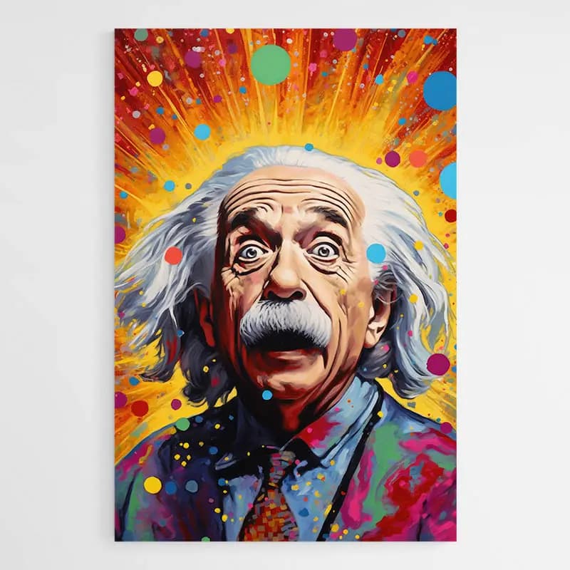 Tableau Einstein Pop Art Tableau monté sur châssis 60x90