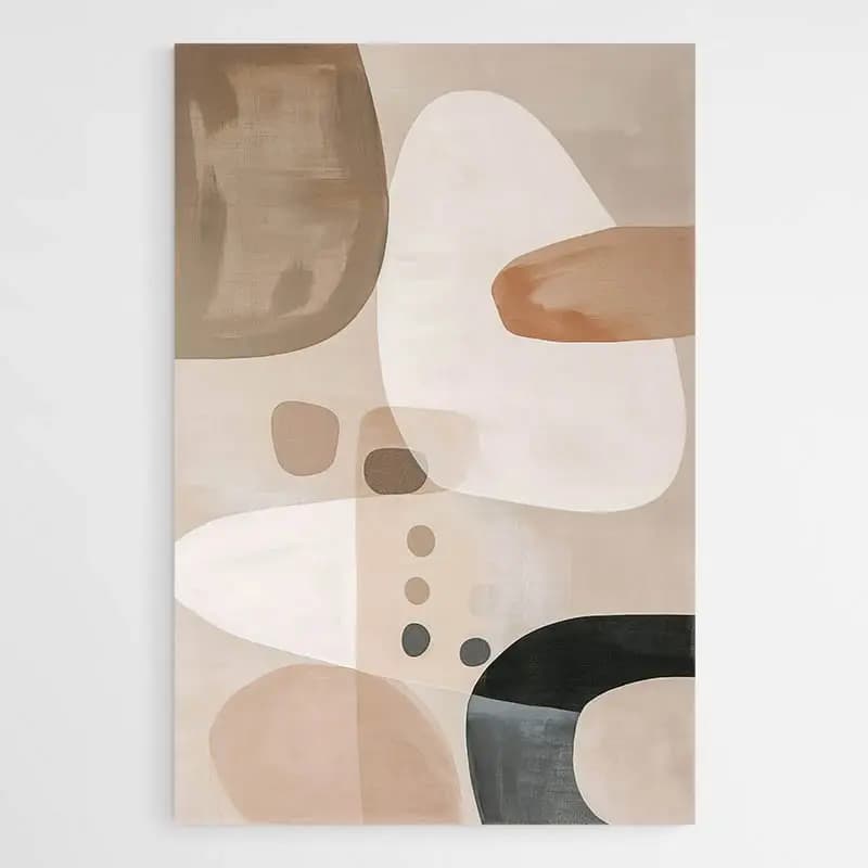 Tableau minimaliste beige Tableau monté sur châssis 80x120