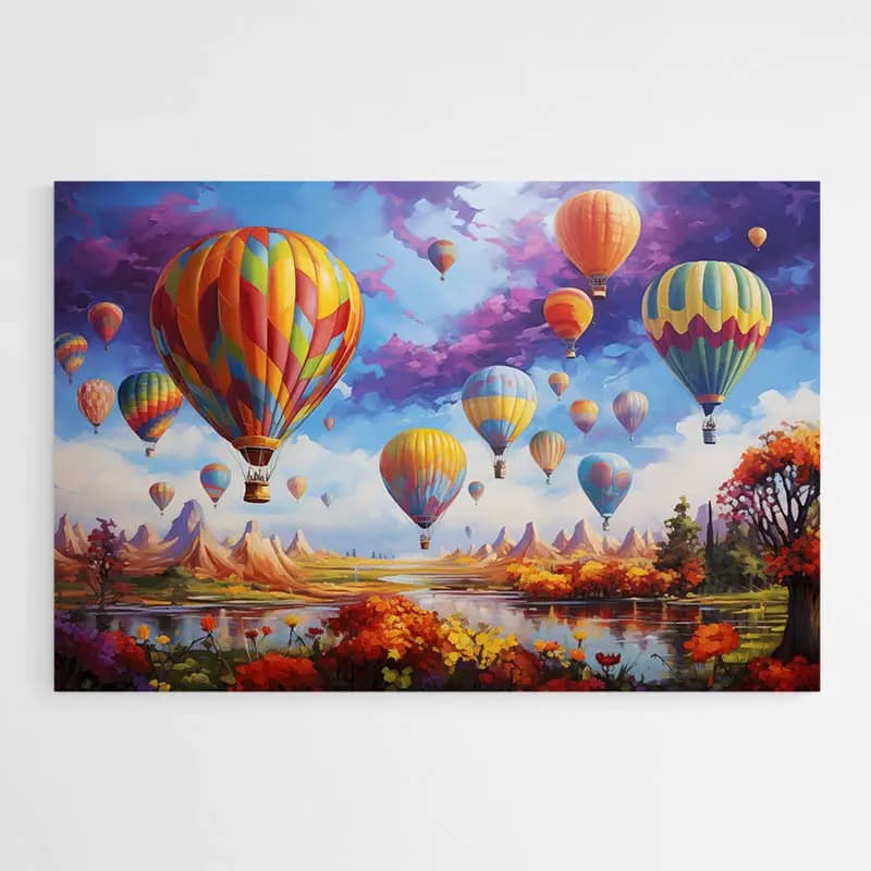 Tableau Montgolfières Tableau monté sur châssis 60x90