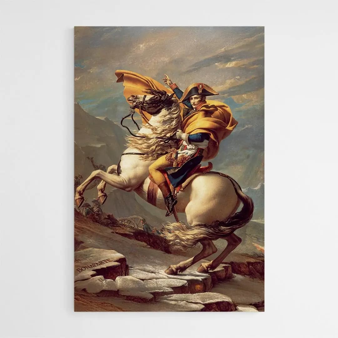 Tableau Napoléon Cheval Aluminium brillant 60x90