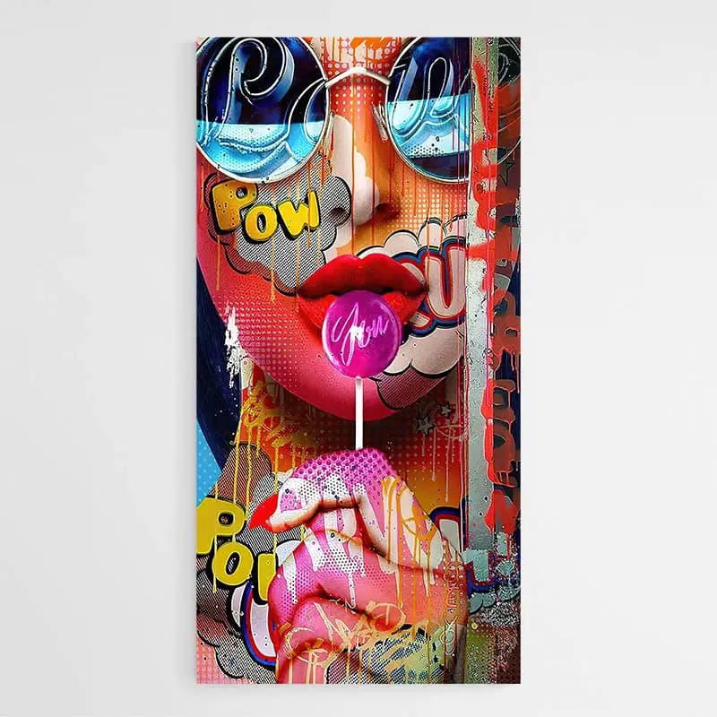 Tableau Pop Art Vertical Tableau monté sur châssis 60x120
