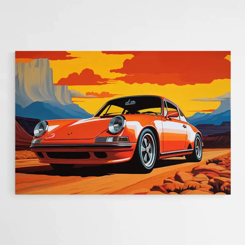 Tableau Voiture Porsche Tableau sur aluminium 80x120