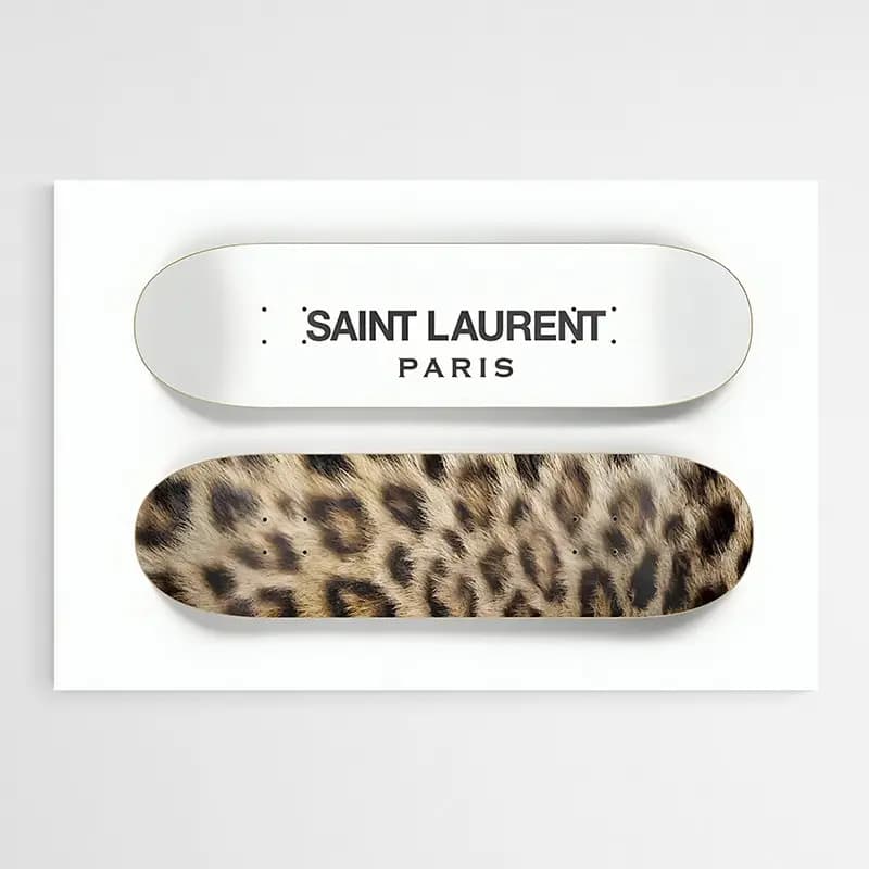 Tableau Yves Saint Laurent Skateboard Tableau avec cadre flottant 40x60