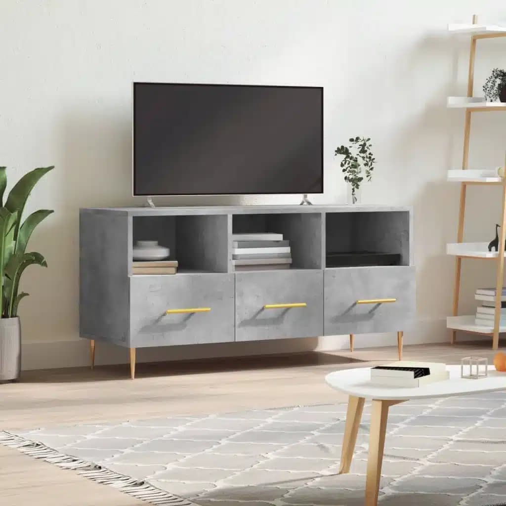 Meuble TV Gris en bois d'Ingénierie