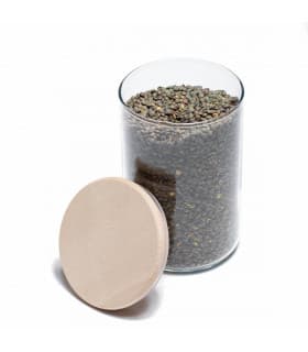 Bocal en Verre, Couvercle En Bois - 0,8 L