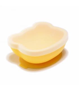Bol à Ventouse en Silicone - Jaune