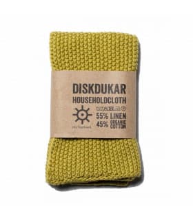 Chiffon Naturel en Lin et Coton - Golden Green