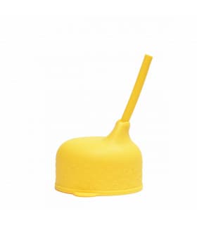 Bec Anti-Fuite avec une Paille en Silicone - Jaune
