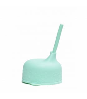 Bec Anti-Fuite avec une Paille en Silicone - Minty Green