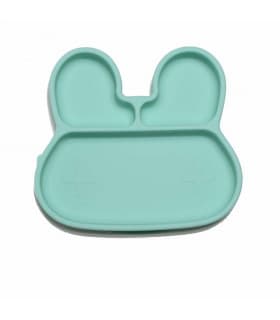 Assiette Bébé à Compartiments - Lapin Minty Green