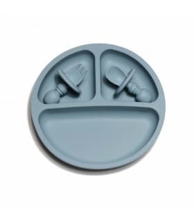 Assiette Compartimentée avec Couverts - Blue