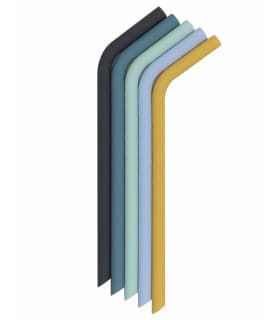 Lot de 5 Pailles en Silicone - Sun & Sky