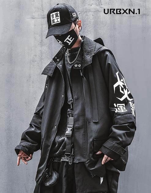 Techwear Trench Coat - L