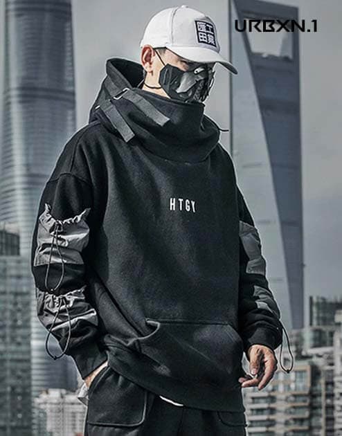 Cyberpunk Techwear Hoodie - L
