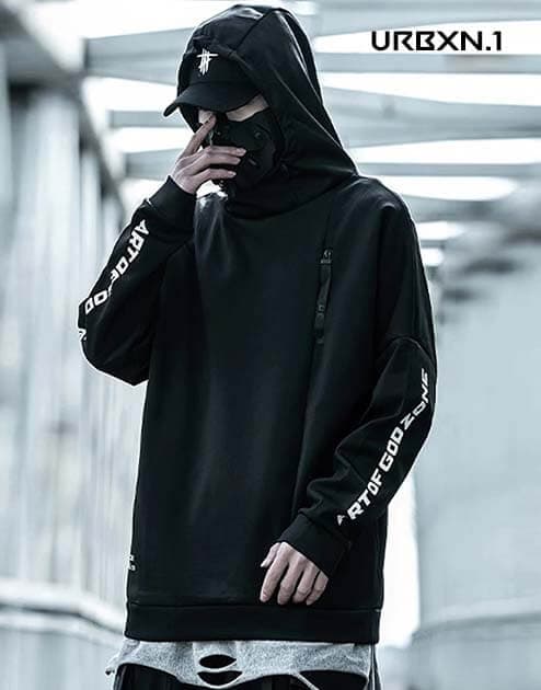 Industrial Techwear Hoodie - L