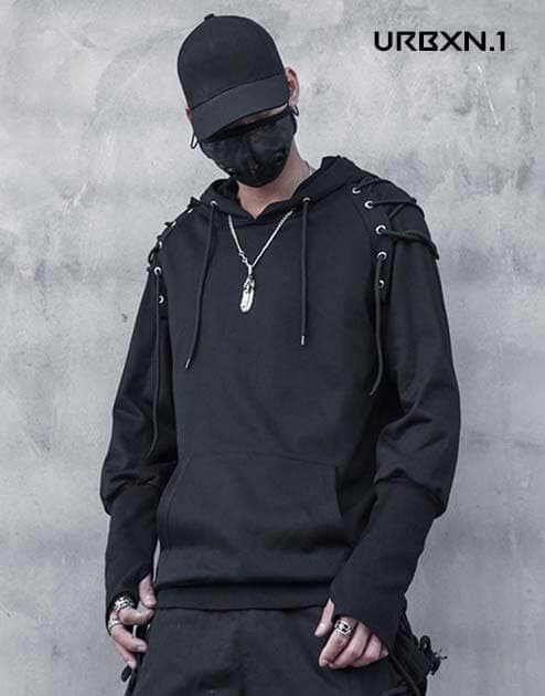 Lace Up Hoodie - M