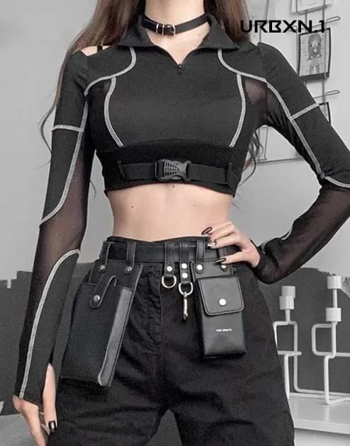 Techwear Crop Top - L
