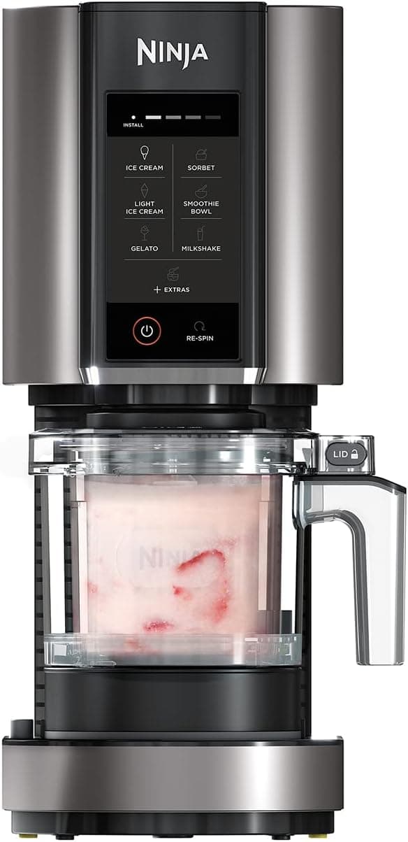 Ninja CREAMi Eismaschine | Dessertmaker mit 7 Programmen & 1,4L Kapazität (2 oder 3 Becher)