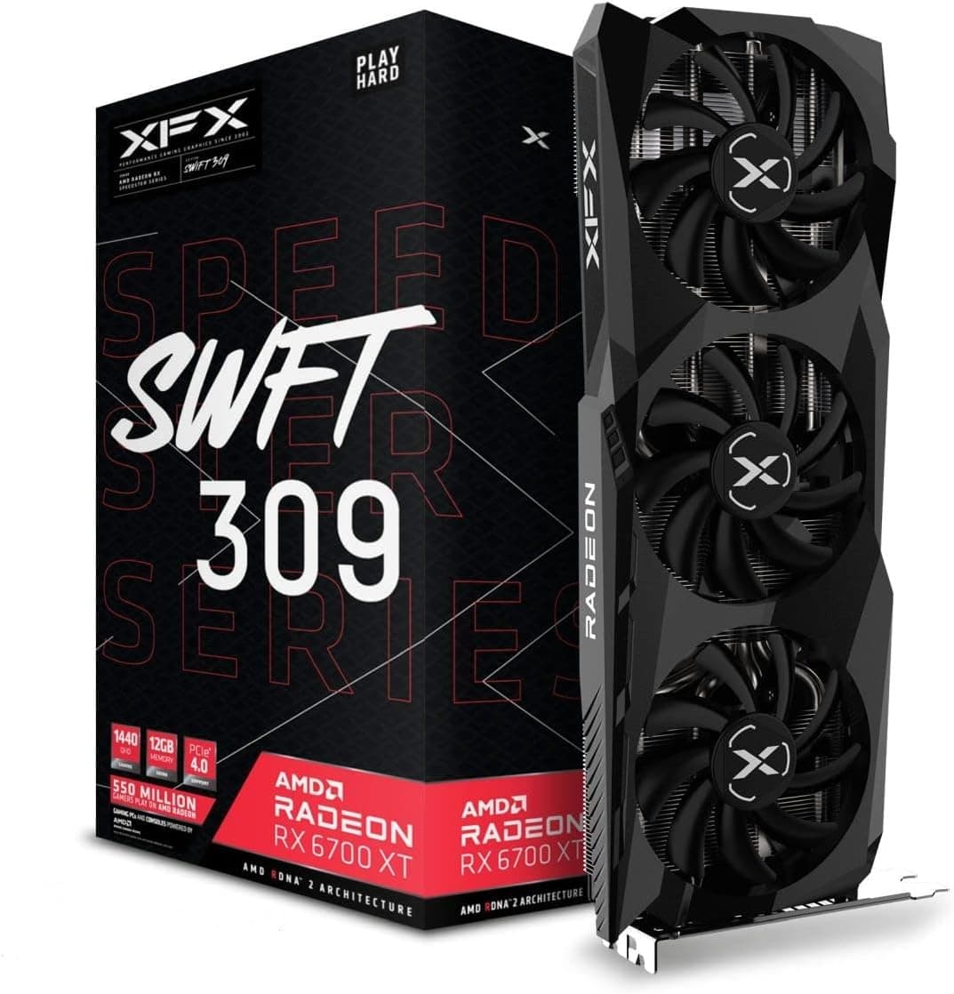 XFX Speedster SWFT 309 RX 6700 XT & MERC 319 RX 6800 XT | 12GB/16GB GDDR6 | RDNA 2 | 1440p & 4K Gaming - XFX RX 6700 XT SWFT 309 12GB