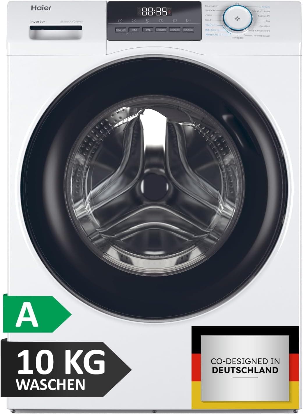 Haier Waschmaschine Frontlader | 7kg, 8kg, 9kg, 10kg, 1400 U/Min, Inverter, ABT, Klasse A