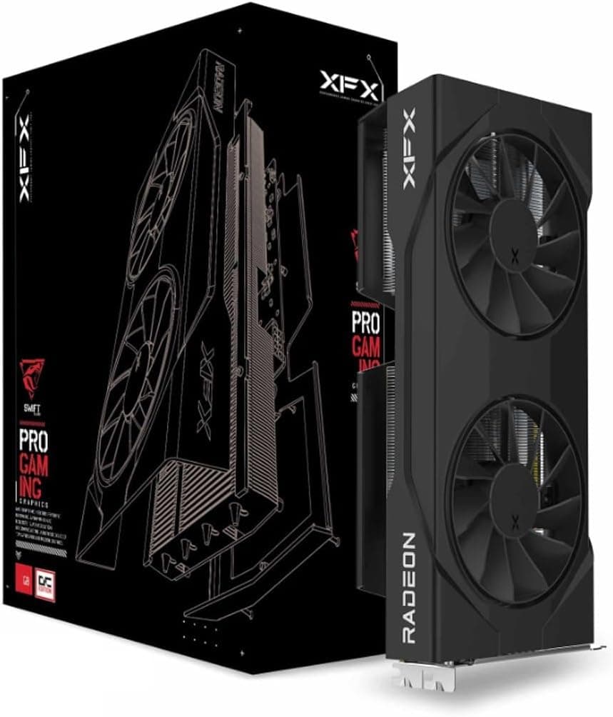 XFX Speedster Swift AMD Radeon RX 9060 XT OC Gaming Edition 16GB GDDR6 | RX-96TSW16BQ | RDNA 4 | Dual-Fan
