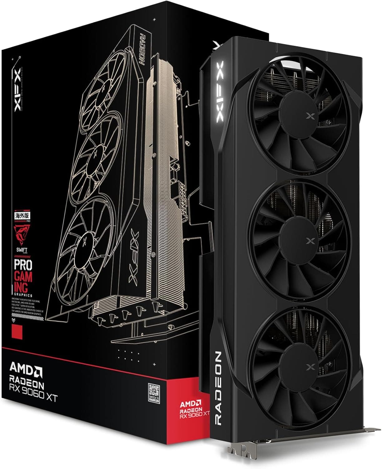XFX Swift AMD Radeon RX 9060 XT OC Gaming-Grafikkarte (RX-96TS316BA)