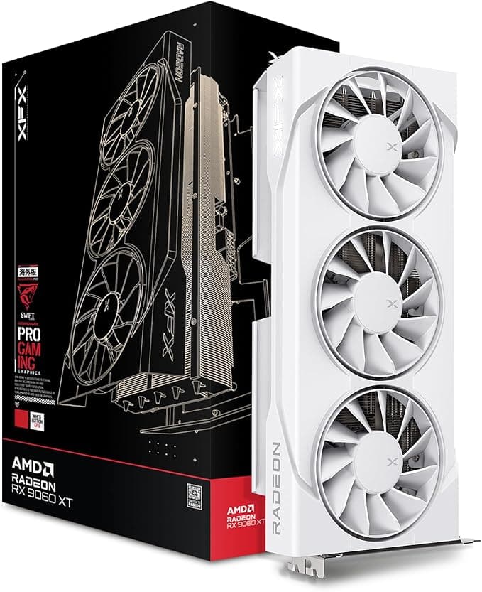 XFX Speedster SWFT AMD Radeon RX 9060 XT OC 16GB GDDR6 | RX-96TS316W7 | RDNA 4 | Triple-Fan | 3320 MHz Boost