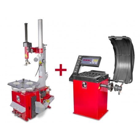 Pack Démonte-Pneu Bt200 3x380v et Équilibreuse de Roues Bb200 220v Mw Tools
