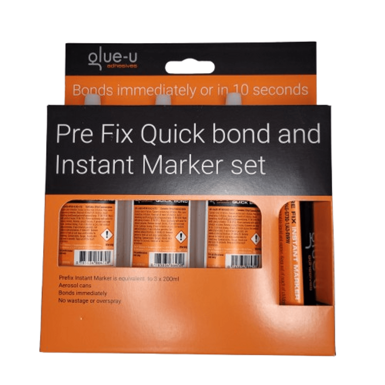 Pack Pré Fix Glue-U – 3 × Super Glue + Marqueur Activateur