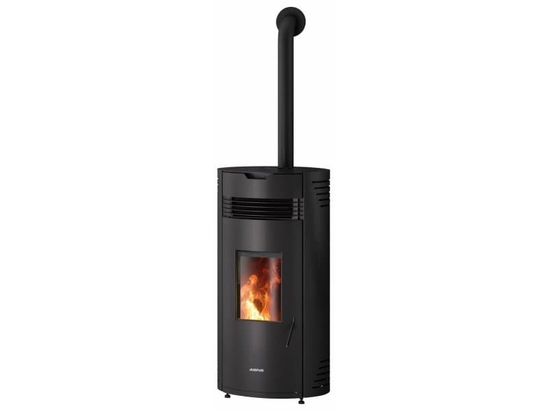 Justus Pelletofen Norta Stahl Schwarz 8 kW mit Automatik