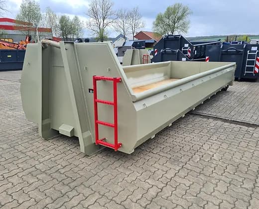 Roll-Off-Container mit grauen Doppelflügeltüren (12 m³)-Neu