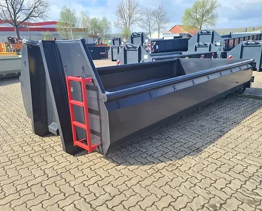 Roll-Off-Container mit schwarzen Doppelflügeltüren (11 m³)-Neu