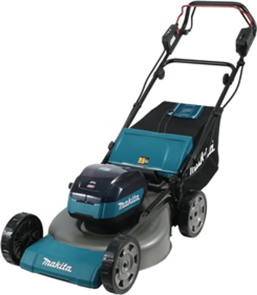 Makita Akku-Rasenmäher, 40 V max., 53 cm, 70 l, 1.900 W, inkl. Akku + Doppel-Schnellladeger.