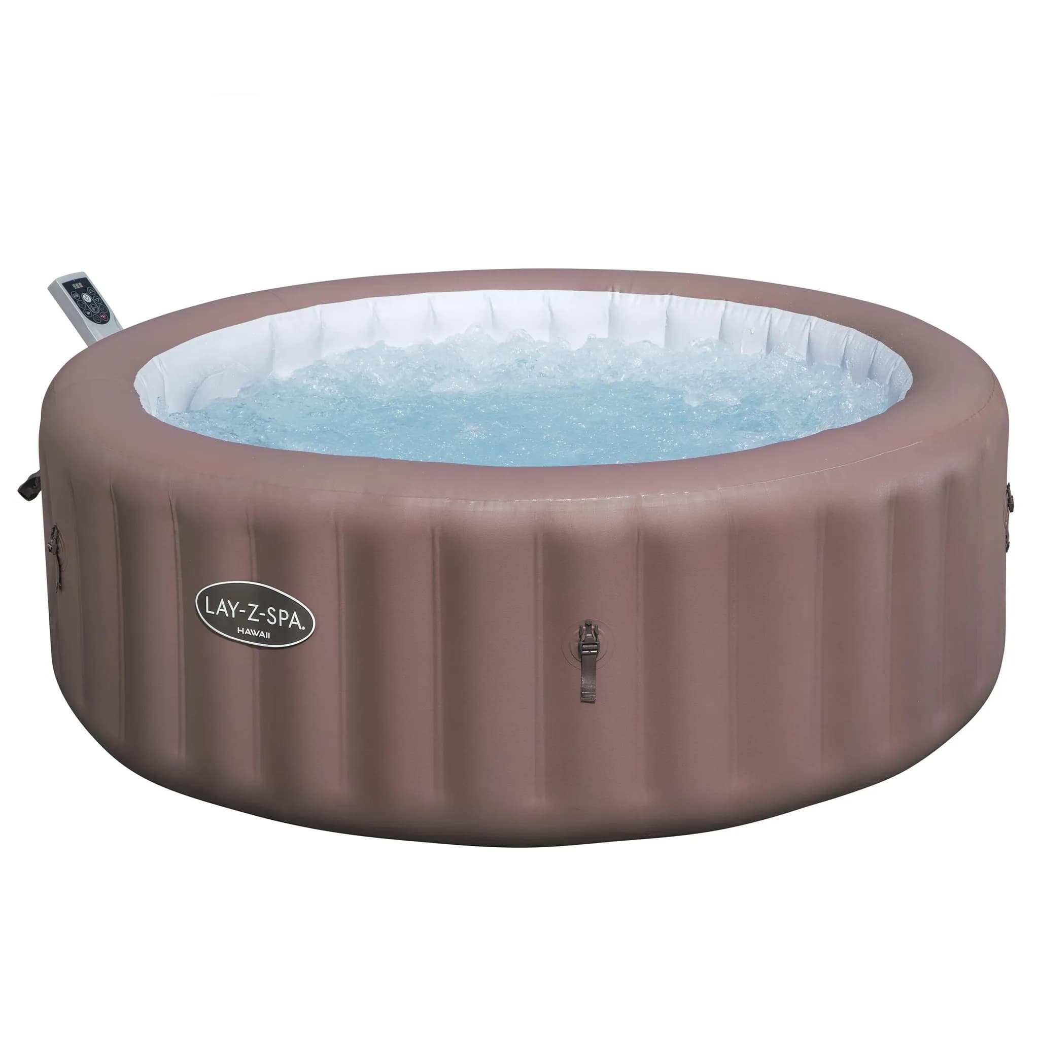 Bestway® LAY-Z-SPA® Energiespar-Whirlpool Hawaii AirJet™ mit App-Steuerung + integrierter UltraFit™ -Pumpeneinheit, für 6 Personen Ø 196 x 71 cm, Terr